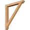 Ekena Millwork Traditional Slat Smooth Bracket w/ Offset Brace, Western Red Cedar, 5 1/2"W x 40"D x 44"H BKT0604X40X44TRA06SWR - alternate 1